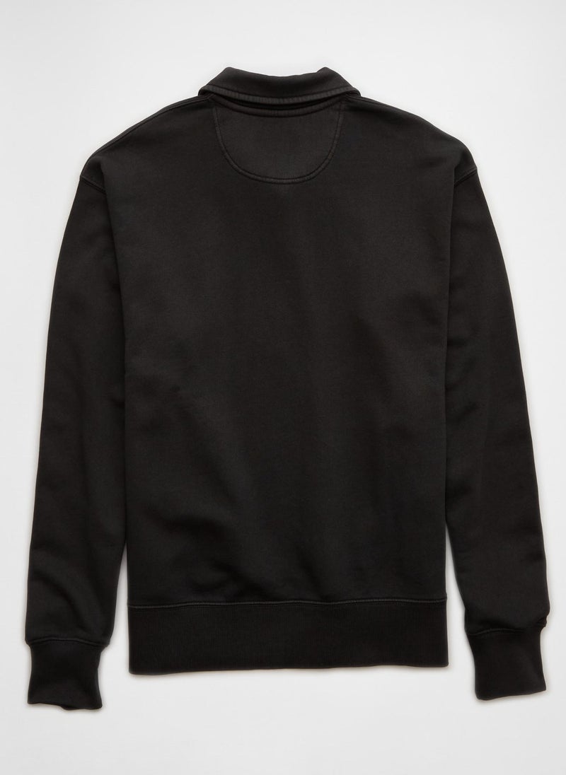 AE Quarter-Zip Polo Collar Sweatshirt