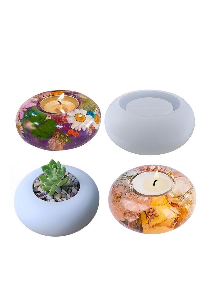 Tea Light Candle Holder Resin Molds Silicone,  Epoxy Mould Planter Moldfor DIY Jewelry Box, Candy Box, Plants Pot, Craft Making Decoration, Home Table Decoration