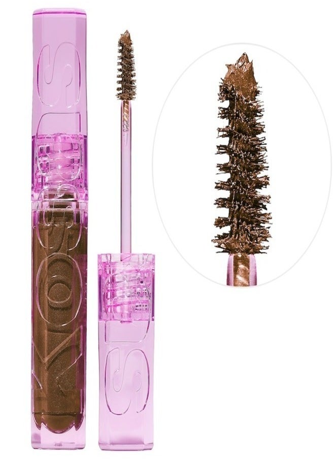 Kosas Air Brow Tinted Clean Volumizing Eyebrow Gel 3.7g - Medium Chocolate Brown - Warm Medium Brown Full, Fluffy & Defined Brows