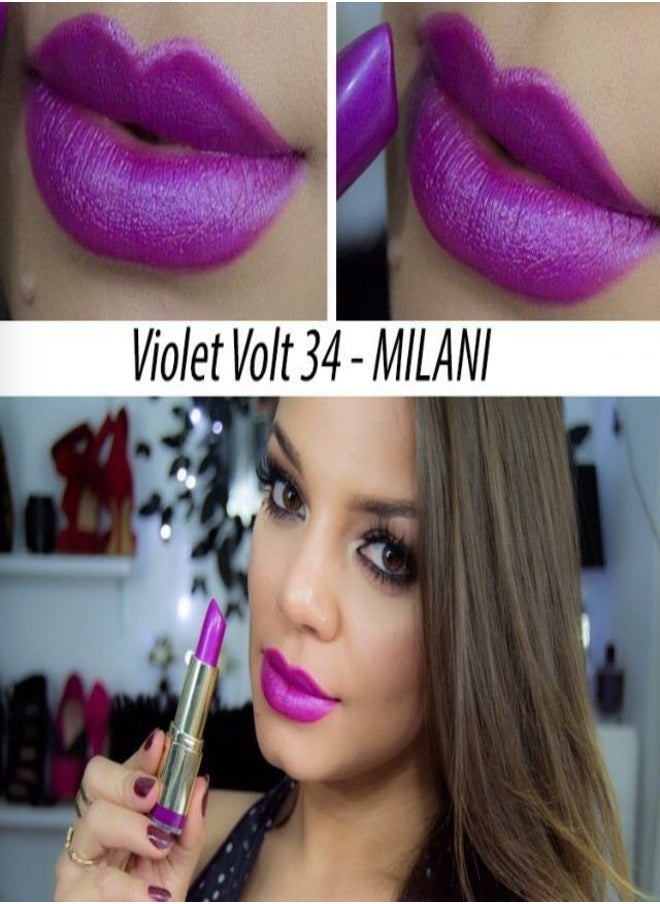 Milani Color Statement Matte Lipstick 34 Violet Volt Cruelty-Free Nourishing Lipstick in Vibrant Shades 5g