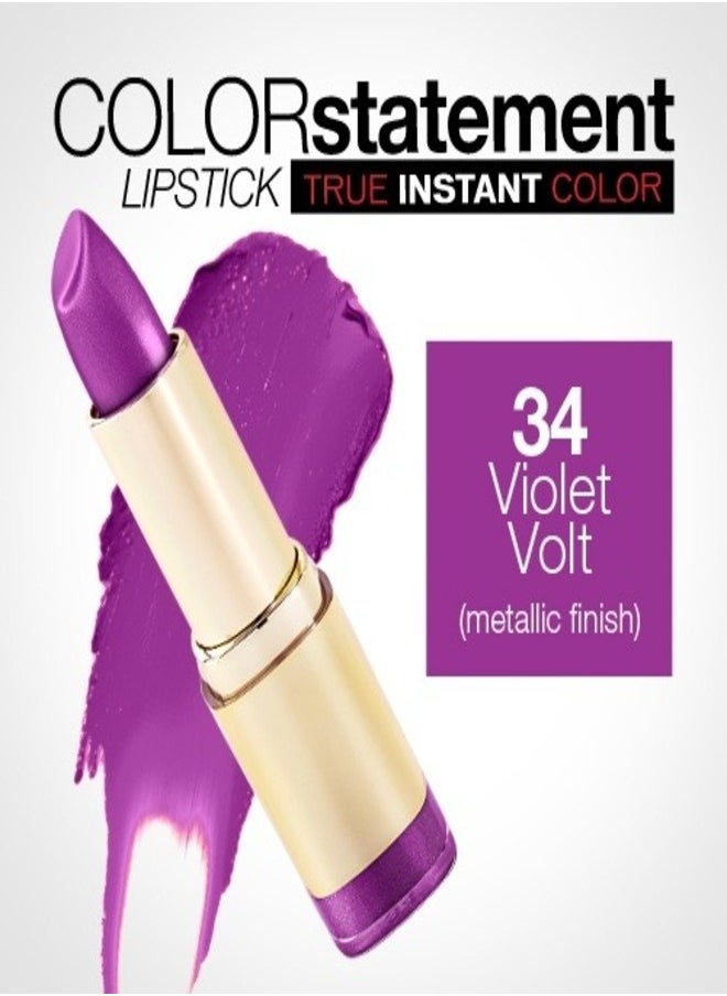 Milani Color Statement Matte Lipstick 34 Violet Volt Cruelty-Free Nourishing Lipstick in Vibrant Shades 5g