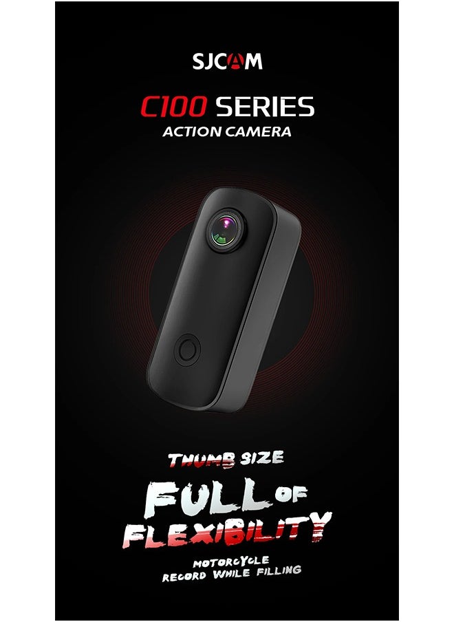 SJCAM C100 Plus Action Camera 4K 30M Waterproof 2.4G WiFi Sports Camera EIS Bicycle Helmet Motorcycle 32gb TF  Card