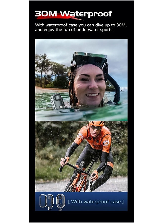 SJCAM C100 Plus Action Camera 4K 30M Waterproof 2.4G WiFi Sports Camera EIS Bicycle Helmet Motorcycle 32gb TF  Card