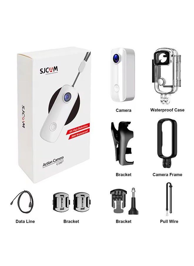 SJCAM C100 Plus Action Camera 4K 30M Waterproof 2.4G WiFi Sports Camera EIS Bicycle Helmet Motorcycle 32gb TF  Card