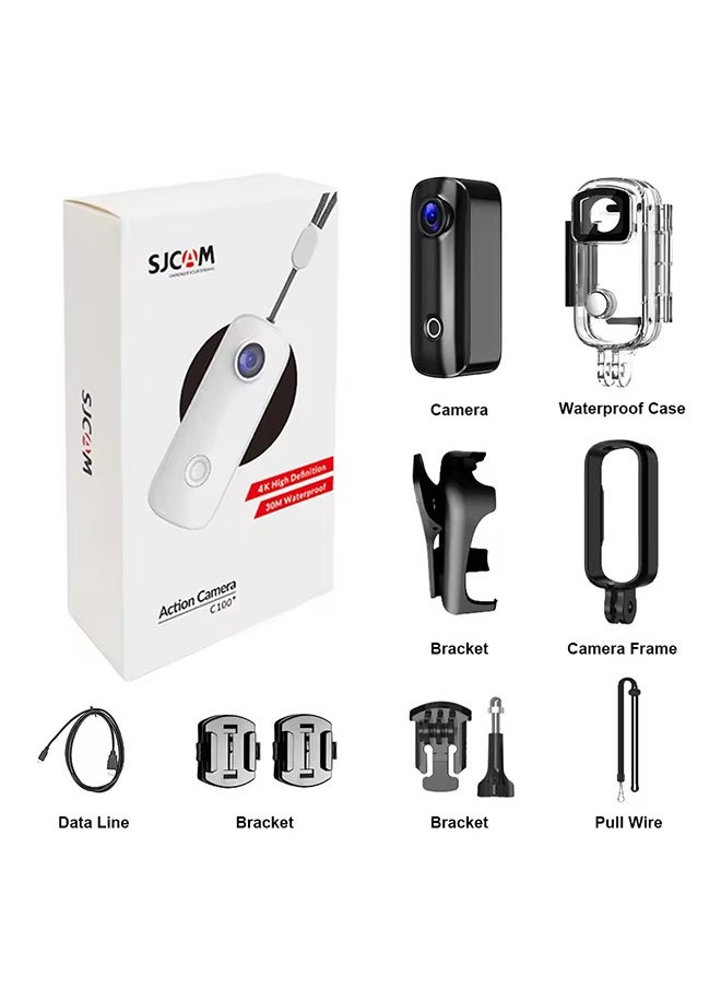 SJCAM C100 Plus Action Camera 4K 30M Waterproof 2.4G WiFi Sports Camera EIS Bicycle Helmet Motorcycle 32gb TF  Card