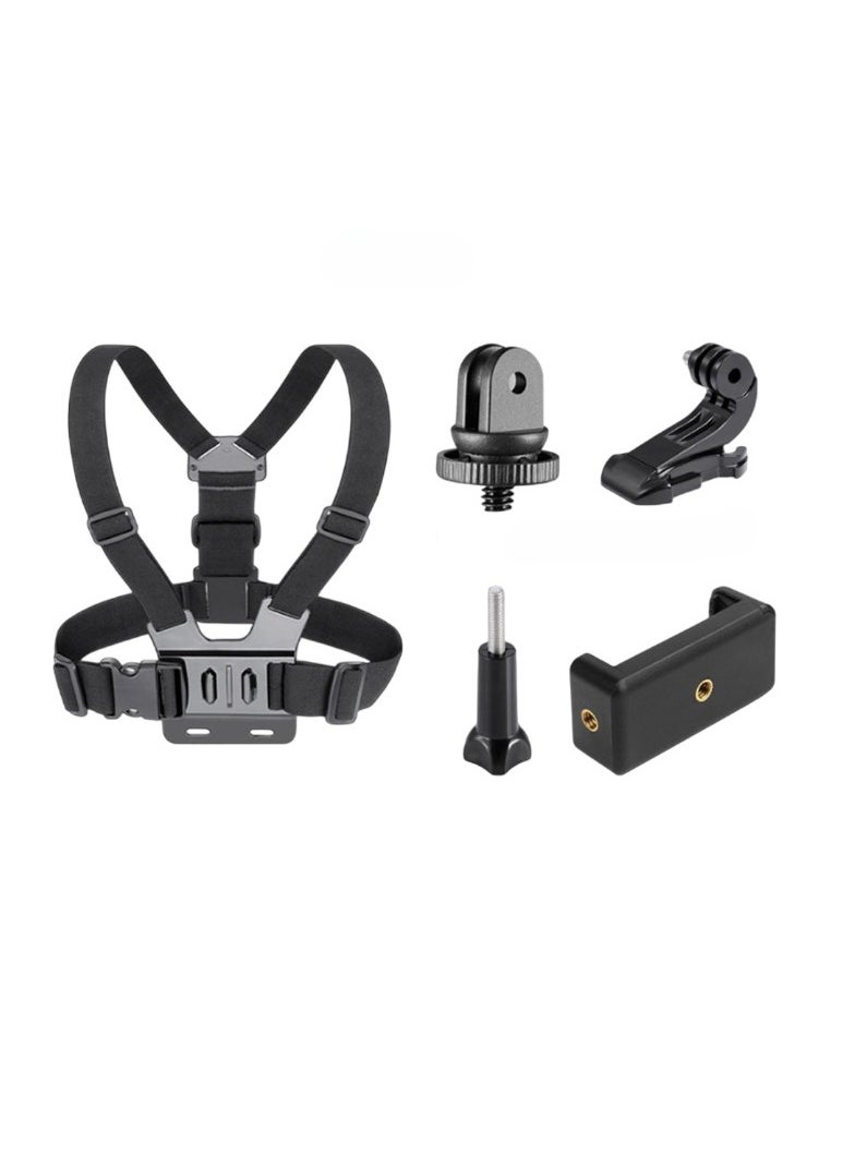 Chest Mount Harness, Mobile Phone Chest Strap Mount, Lightweight Stable Chest Body Mount Harness With Straps And Holder For Phone And Video Action Cameras, (Set 3)