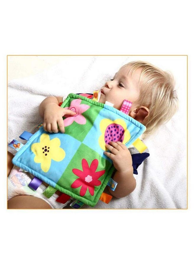 Baby Tag Security Blanket - Soft Touch Plush Colourful Security Comfortable Tag Security Blanket, Security Blanket Gift for Baby, Toddler, Child