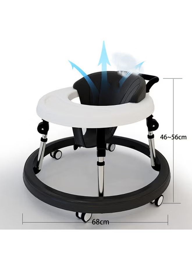 Multifunctional Anti-Rollover Baby Walker- Black