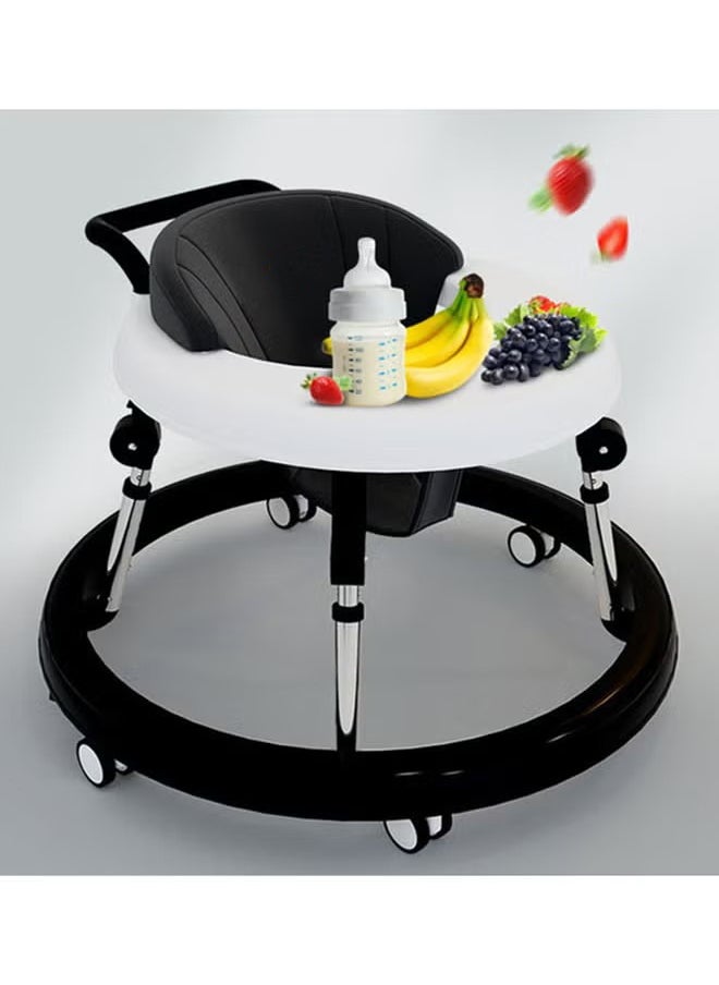 Multifunctional Anti-Rollover Baby Walker- Black