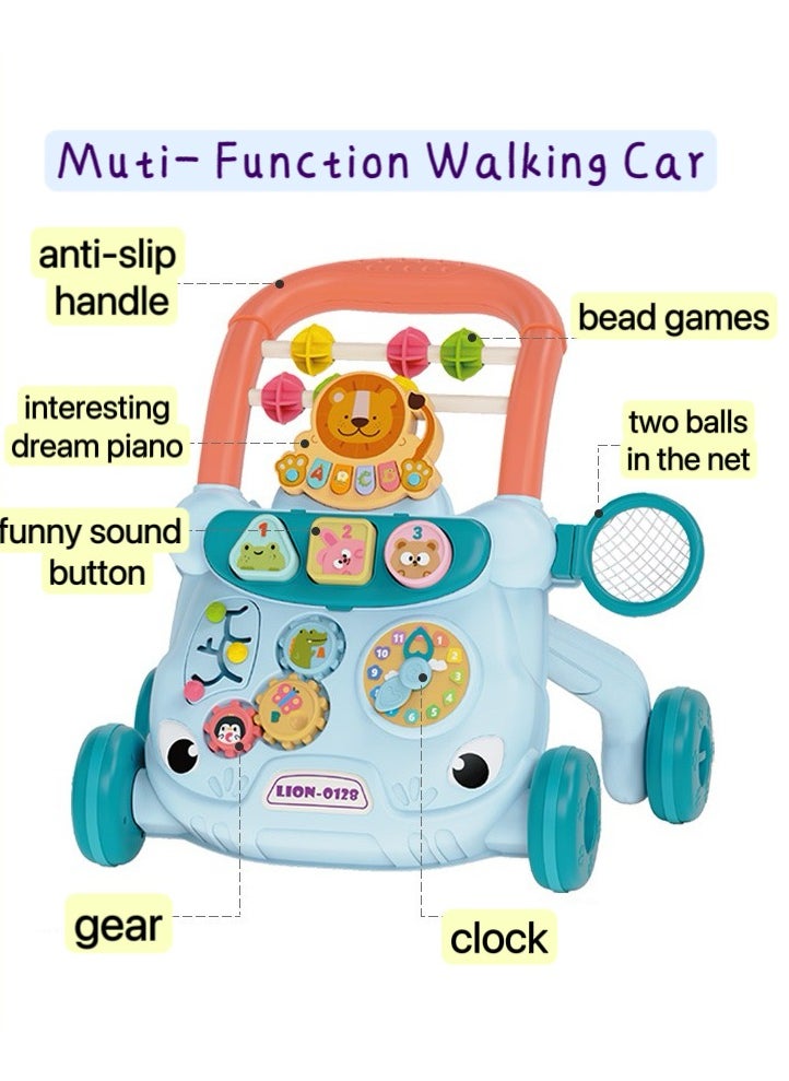 Baby Walker 2 In 1，Activity Walker For Baby With Drawing Board,Music,Shape Sorters&Rotary Gears . Activity Kids Walker For Baby Boys Gril 6-24 Months