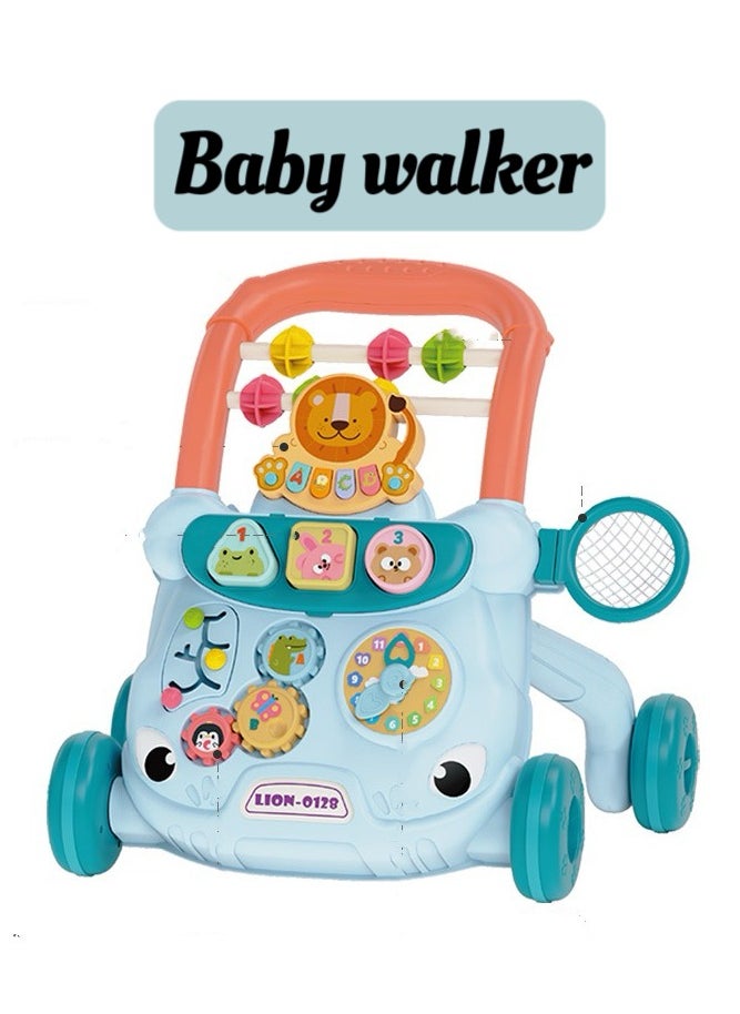 Baby Walker 2 In 1，Activity Walker For Baby With Drawing Board,Music,Shape Sorters&Rotary Gears . Activity Kids Walker For Baby Boys Gril 6-24 Months