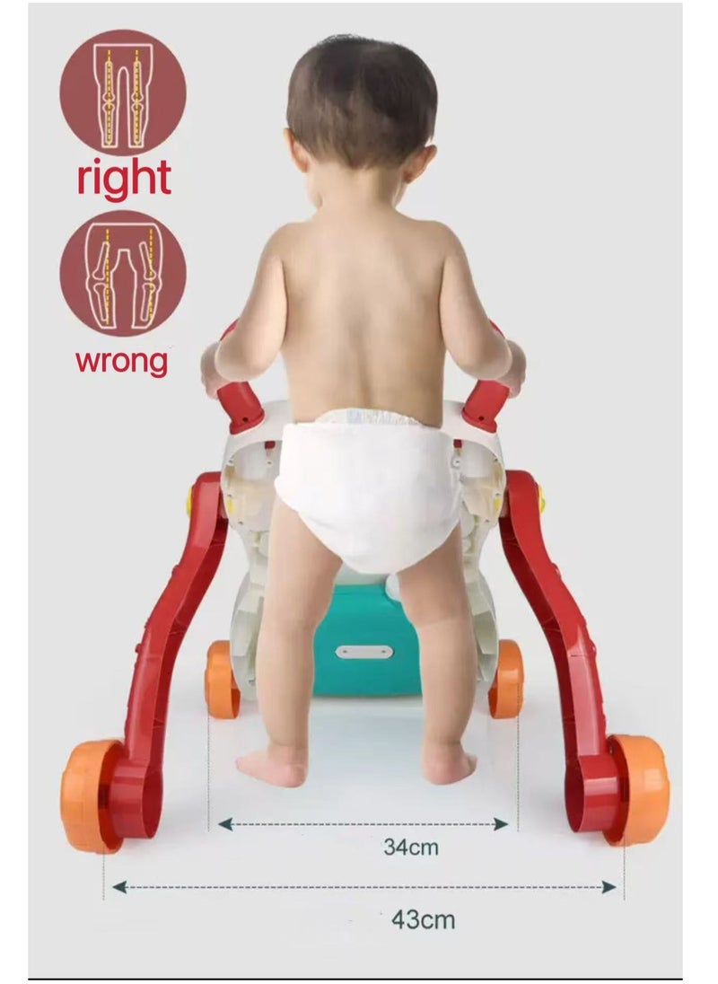 Baby Walker 2 In 1，Activity Walker For Baby With Drawing Board,Music,Shape Sorters&Rotary Gears . Activity Kids Walker For Baby Boys Gril 6-24 Months