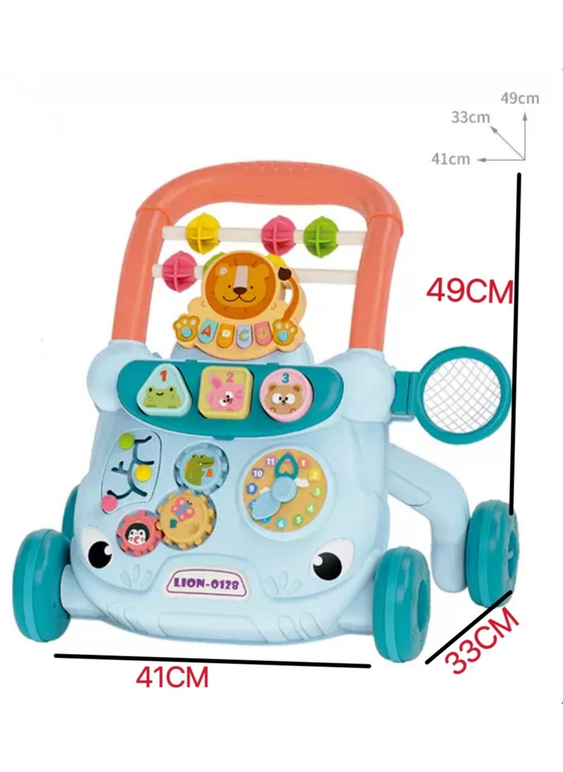 Baby Walker 2 In 1，Activity Walker For Baby With Drawing Board,Music,Shape Sorters&Rotary Gears . Activity Kids Walker For Baby Boys Gril 6-24 Months