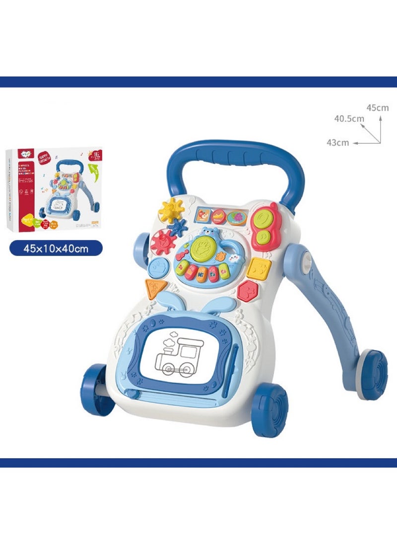 Baby Walker 2 In 1，Activity Walker For Baby With Drawing Board,Music,Shape Sorters&Rotary Gears . Activity Kids Walker For Baby Boys Gril 6-24 Months