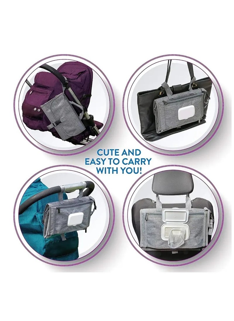 ARCOON The Ultimate Baby Changing Mat & Stroller Hanging Basket: Super Family Baby Cart Storage Bag & Diaper Storage Bag