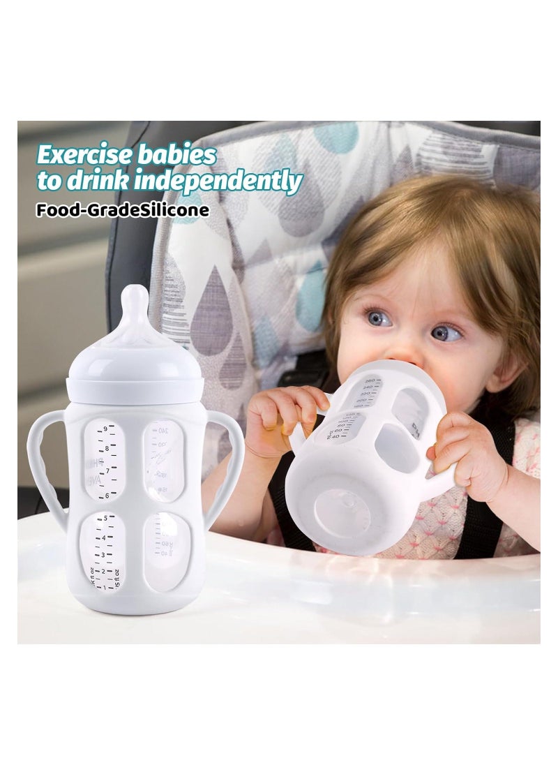 3 Pack Baby Bottle Handles, fit for Philips Avent Natural Baby Bottles 9oz Series, Baby Bottle Holder with Easy Grip Handles, for Teething Babies, for Dishwashers and Disinfectors, Food Grade Silicone