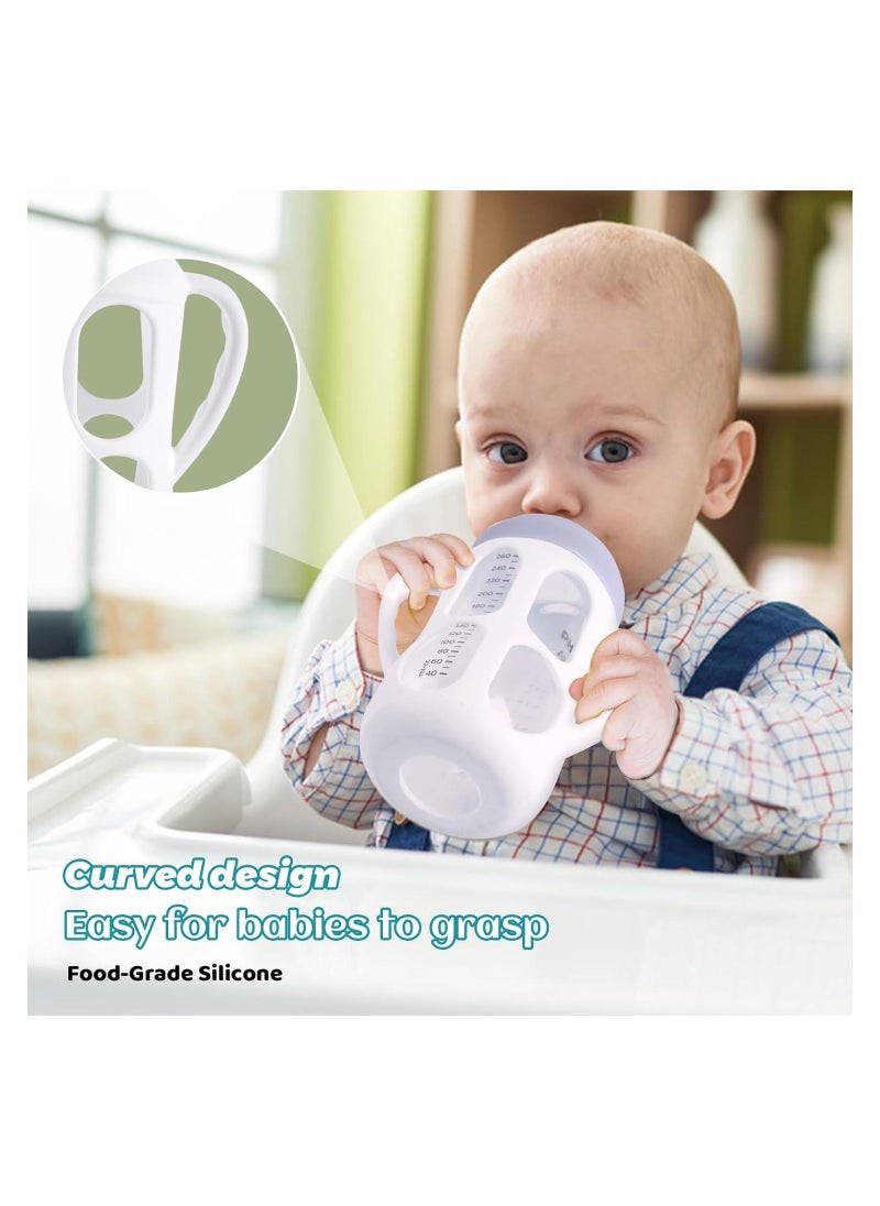 3 Pack Baby Bottle Handles, fit for Philips Avent Natural Baby Bottles 9oz Series, Baby Bottle Holder with Easy Grip Handles, for Teething Babies, for Dishwashers and Disinfectors, Food Grade Silicone