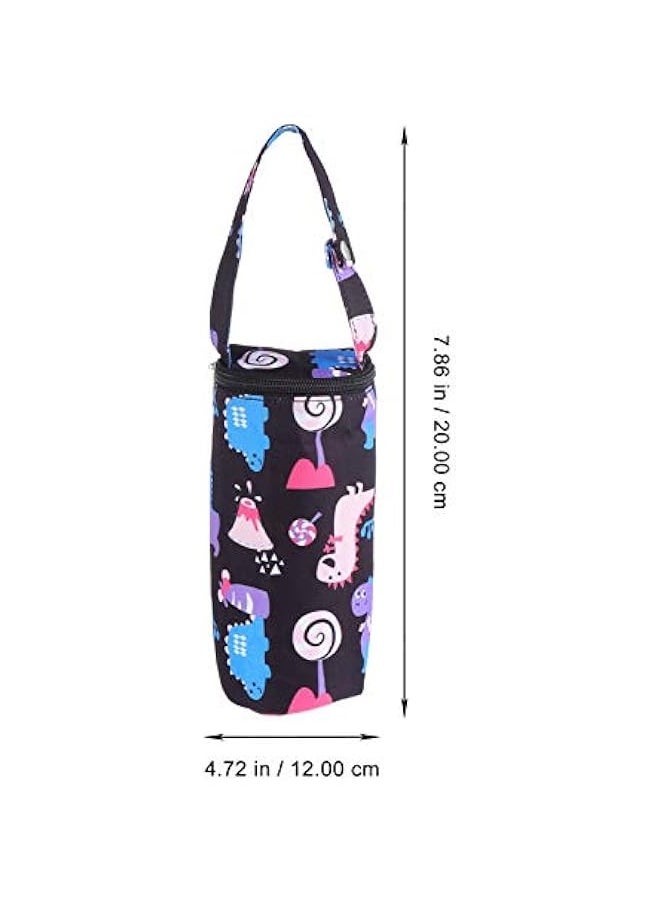 Milk Bottle Insulated Carrier Baby Water Bottle Strap Bag Travel Outdoor Bottle Keep Warm Carrying Sleeve Pouch 20X12X1cm