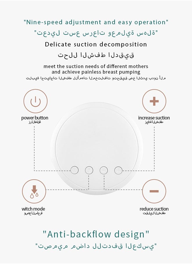 Double Electric Breast Pump 3 Modes and 9 Levels, USB Type-C, Memory and Auto Shutoff, Includes 2 Bottles and Accessories