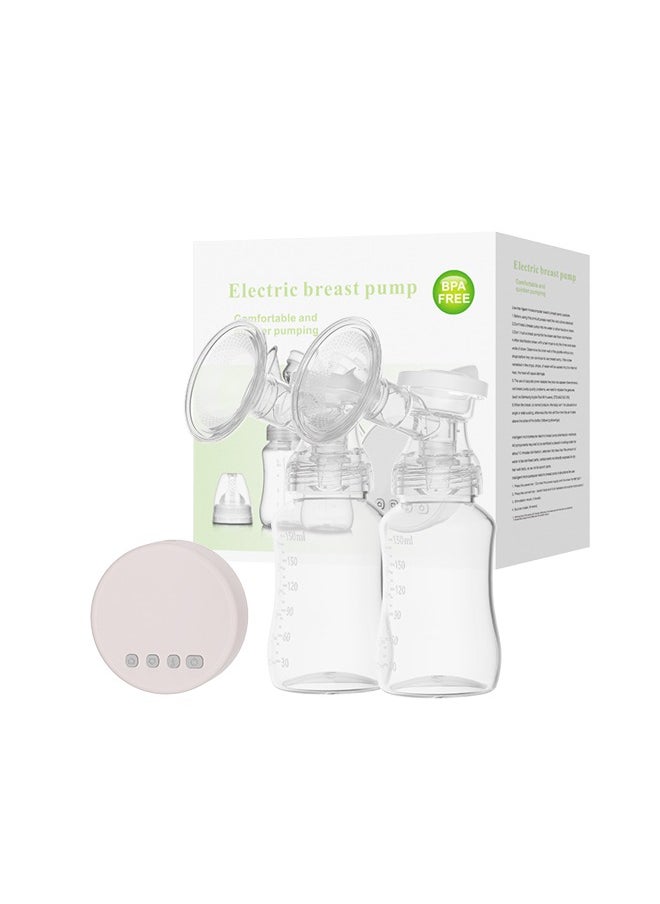 Double Electric Breast Pump 3 Modes and 9 Levels, USB Type-C, Memory and Auto Shutoff, Includes 2 Bottles and Accessories