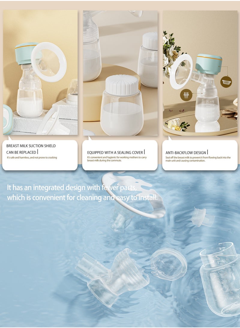 Lightweight Electric Breast Pump with LED Display and 180ml Milk Bottle 3 Modes 9 Levels Easy to Clean