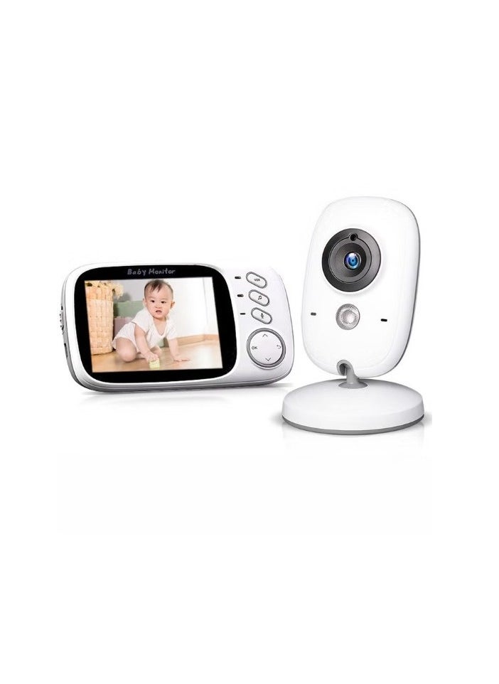 Babies Video Monitor, Lightweight And Durable Baby Monitor Camera, Wireless Smart Baby Security Camera With Temperature Sensor For Baby Infant Monitoring, (1pc, White)