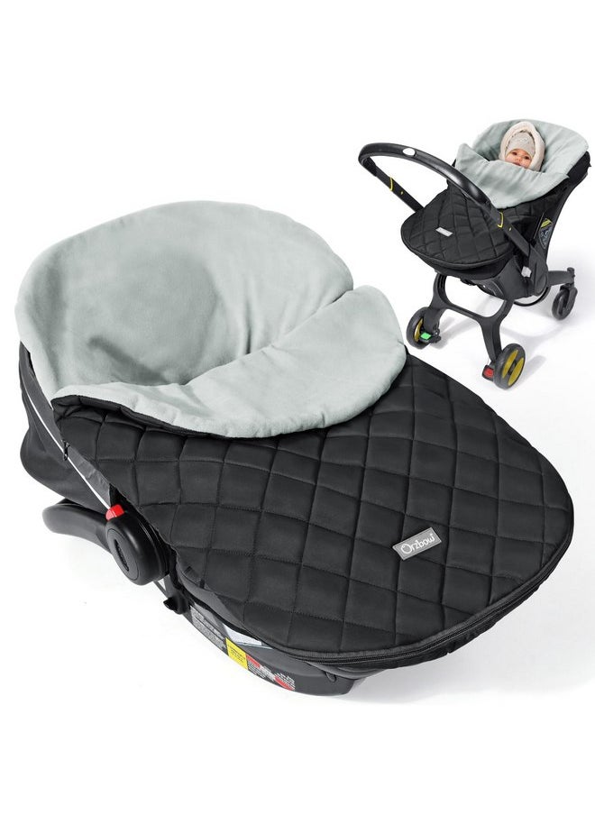 Orzbow Canopy Style Bunting Bag Weather in Car Seats and Strollers, Infant Blanket Warm in Winter (Black)