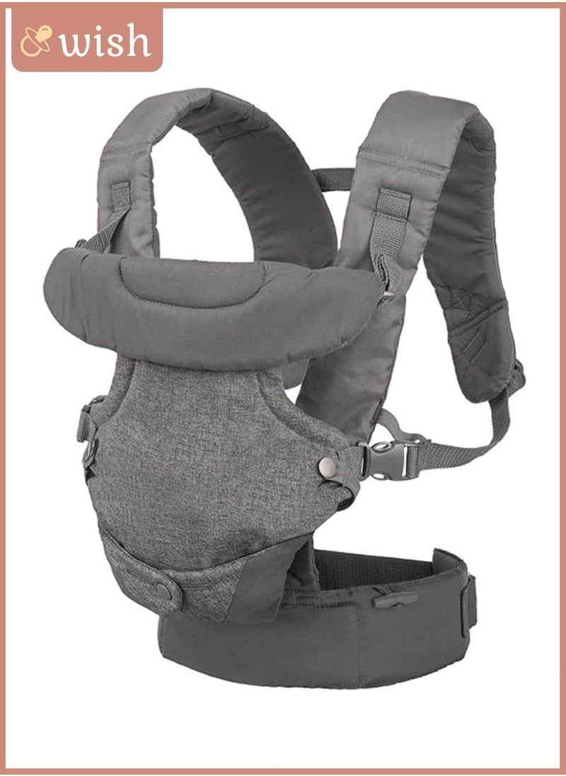 4-In-1 Convertible Baby Carrier - Grey