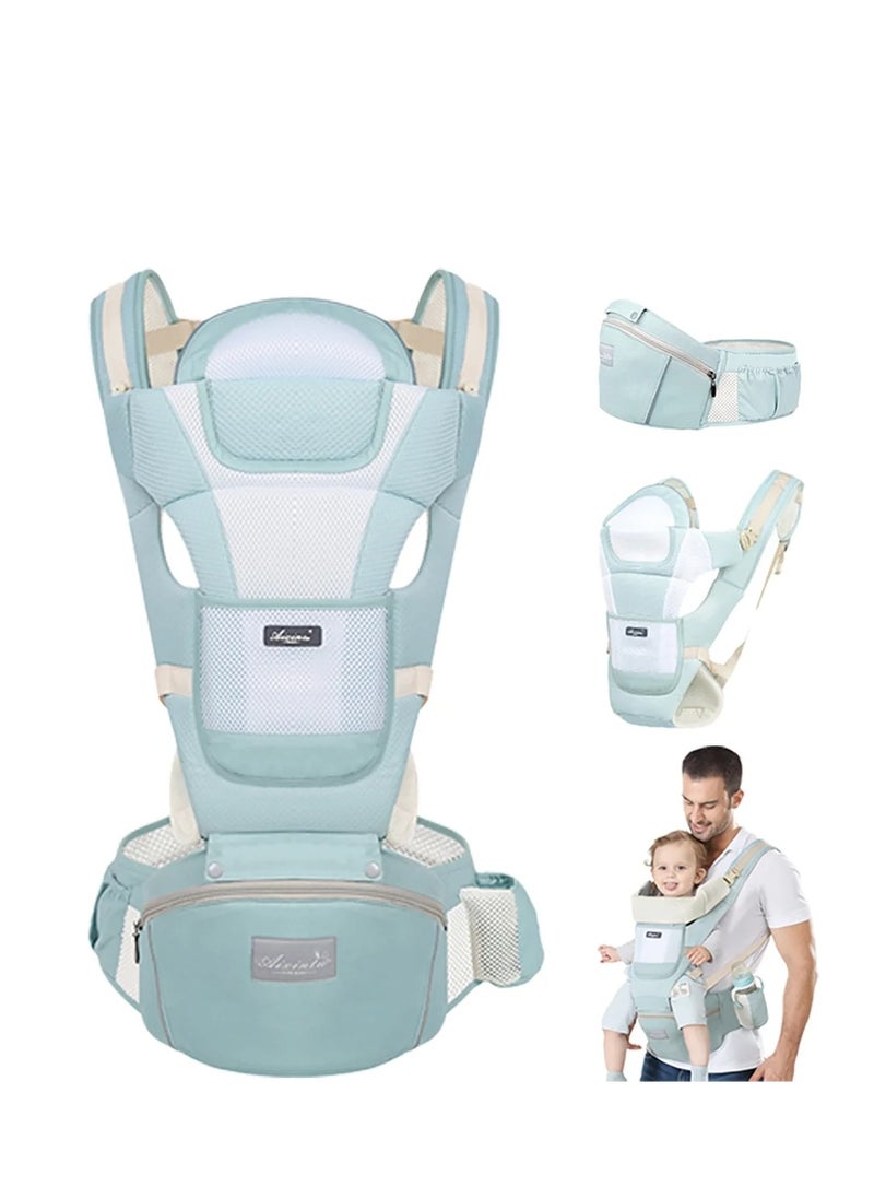 ARCOON Baby Carrier, Ergonomic Infant Carrier with Hip Seat Lumbar Support, Baby Newborns to Toddler Breathable Mesh Baby Carrier