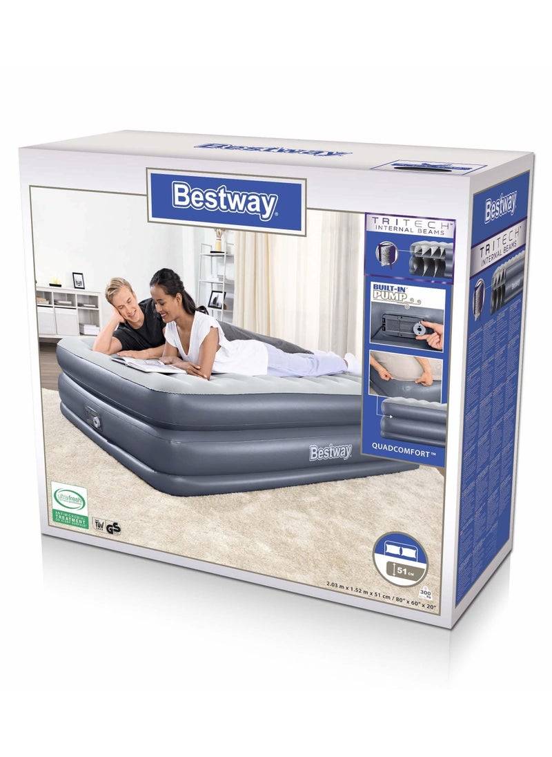 Bestway Tritech Quad Comfort Airbed Queen | Air Mattress | Inflatable Mattress | Air Bed For Indoor and Outdoor Camping