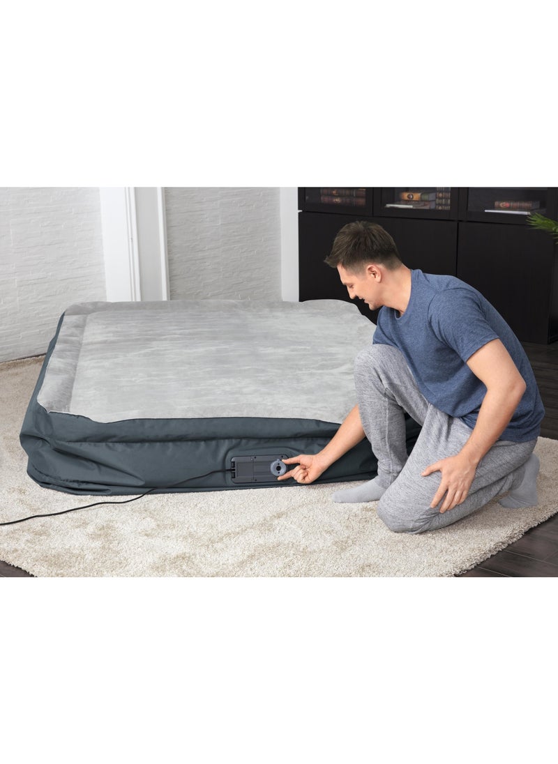 Bestway Airbed Queen Built-in AC Pump 203x152x46cm | Air Mattress | Inflatable Mattress | Air Bed For Indoor and Outdoor Camping