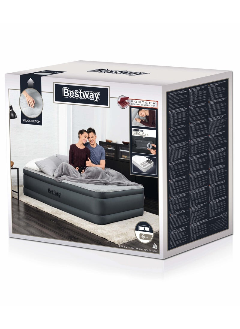 Bestway Airbed Queen Built-in AC Pump 203x152x46cm | Air Mattress | Inflatable Mattress | Air Bed For Indoor and Outdoor Camping