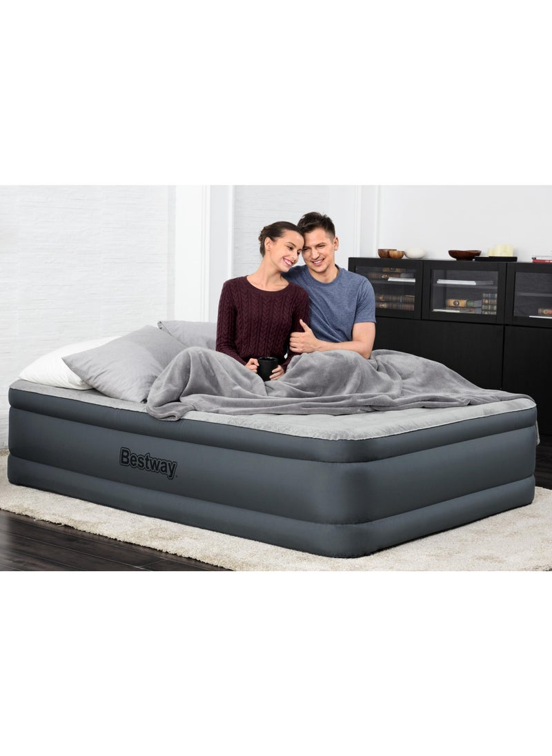 Bestway Airbed Queen Built-in AC Pump 203x152x46cm | Air Mattress | Inflatable Mattress | Air Bed For Indoor and Outdoor Camping