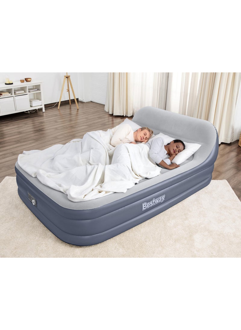 Bestway Tritech Airbed Queen SleekFlow Headboard Built-in AC Pump 226x152x84cm | Air Mattress | Inflatable Mattress | Air Bed For Indoor and Outdoor Camping