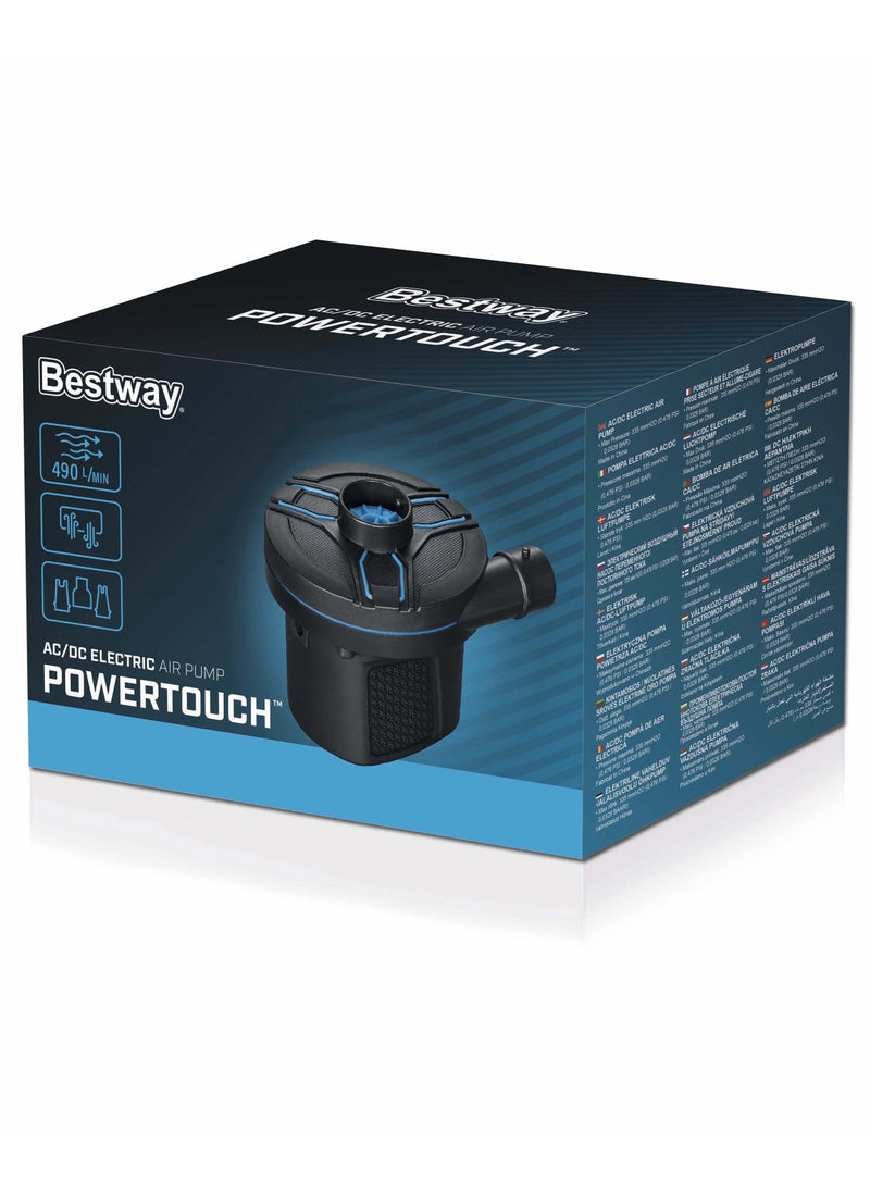 Bestway Air Pump AC/DC Powertouch 12V | Electric Pump | Inflating/Deflating | Pump for Air Mattress, Swim Ring, Inflatable Pool and Floats