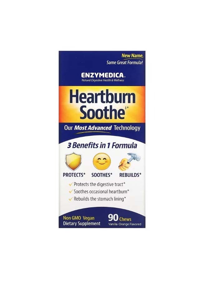 Heartburn Soothe Vanilla Orange 90 Chews
