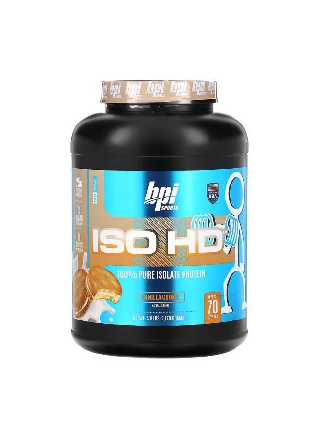 ISO HD 100 Pure Isolate Protein Vanilla Cookie 4.8 lbs 2170 g