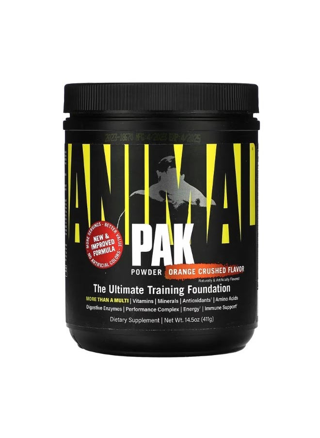 Pak Powder The Ultimate Training Foundation Orange Crushed 14.5 oz 411 g