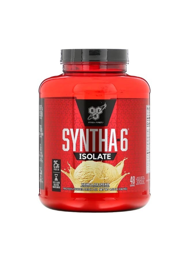 BSN Syntha 6 Isolate Protein Powder Drink Mix Vanilla Ice Cream 4.02 lbs 1.82 kg