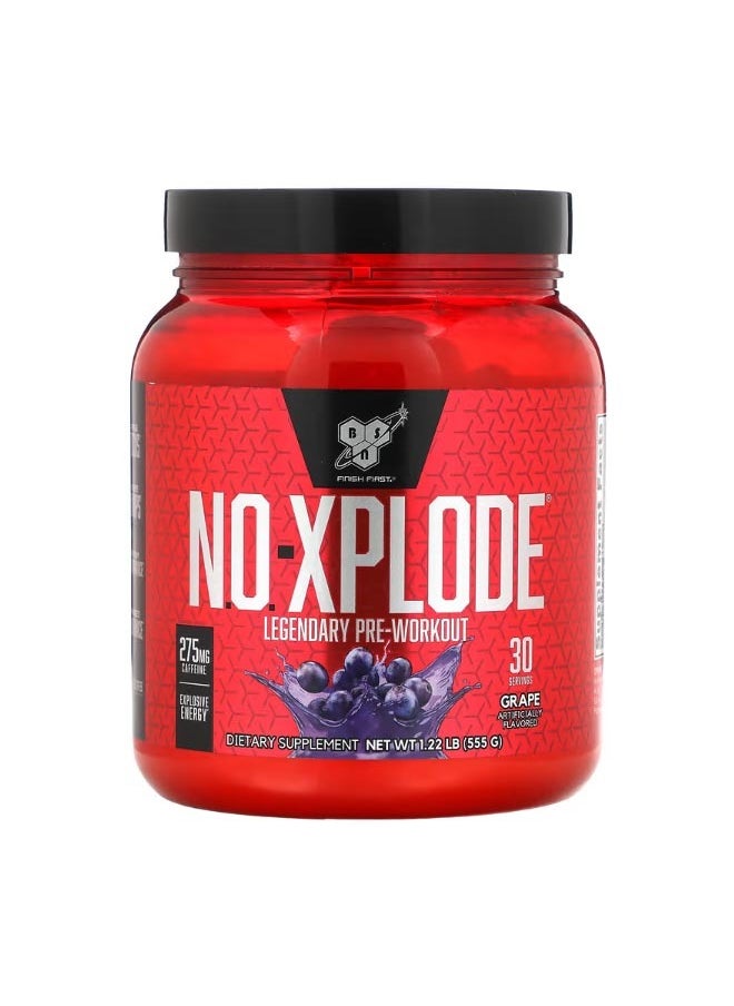 BSN N.O. Xplode Legendary Pre Workout Grape 1.22 lbs 555 g