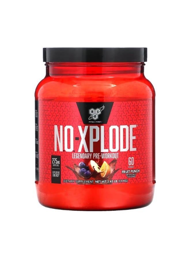 N.O. Xplode Legendary Pre Workout Fruit Punch 2.45 lbs 1.11 kg