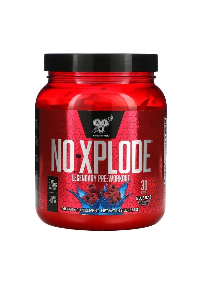 BSN N.O. Xplode Legendary Pre Workout Blue Raz 1.22 lbs 555 g