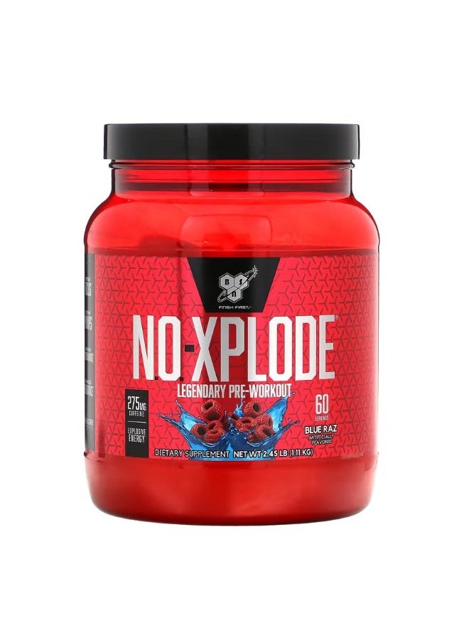 BSN N.O. Xplode Legendary Pre Workout Blue Raz 2.45 lb 1.11 kg