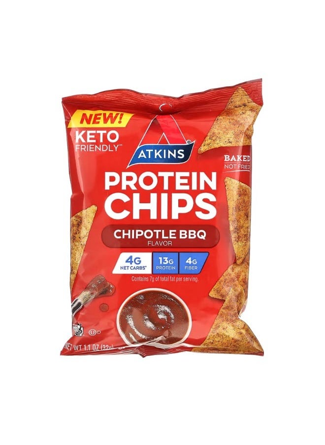 Protein Chips Chipotle BBQ 8 Bags 1.1 oz 32 g Each