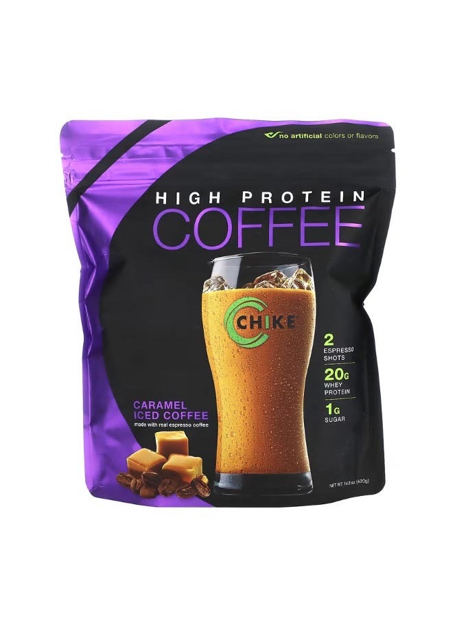 High Protein Iced Coffee Caramel 14.8 oz 420 g