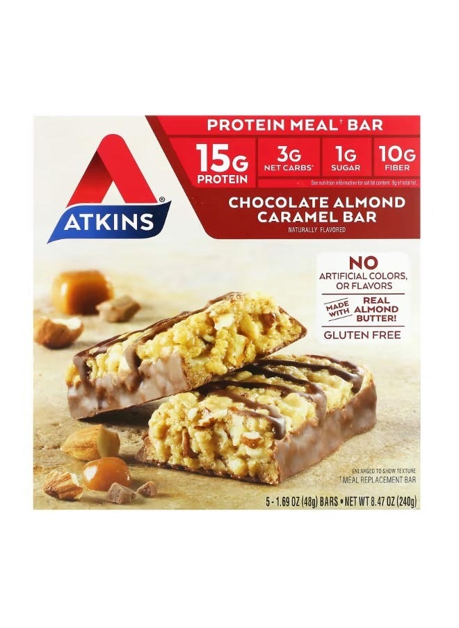 Meal Bar Chocolate Almond Caramel Bar 5 Bars 1.69 oz 48 g Each