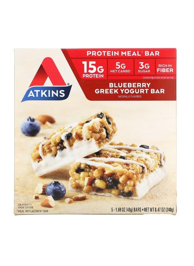 Greek Yogurt Bar Blueberry 5 Bars 1.69 oz 48 g Each