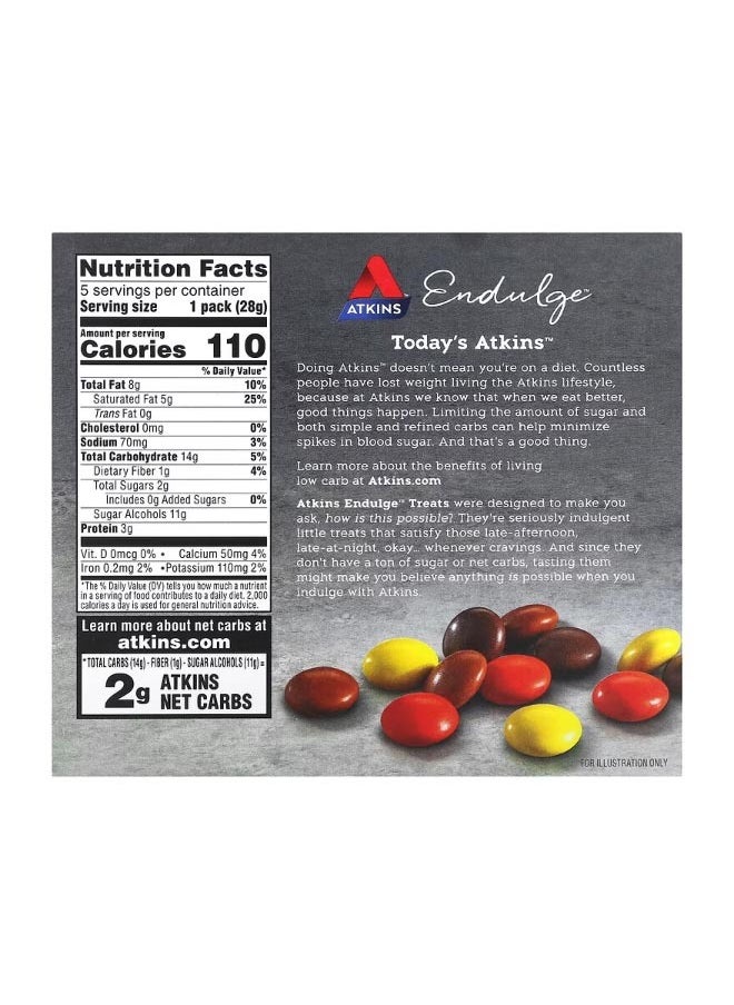 Treat Endulge Meal Bar Peanut Butter Candies 5 Bars 1 oz 28 g Each