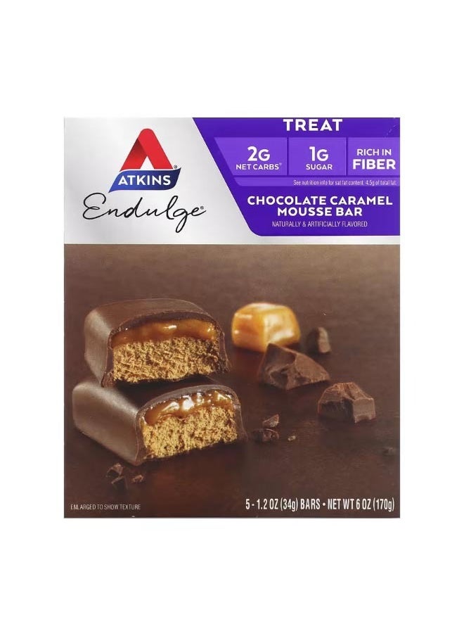 Endulge Chocolate Caramel Mousse Bar 5 Bars 1.2 oz 34 g Per Bar