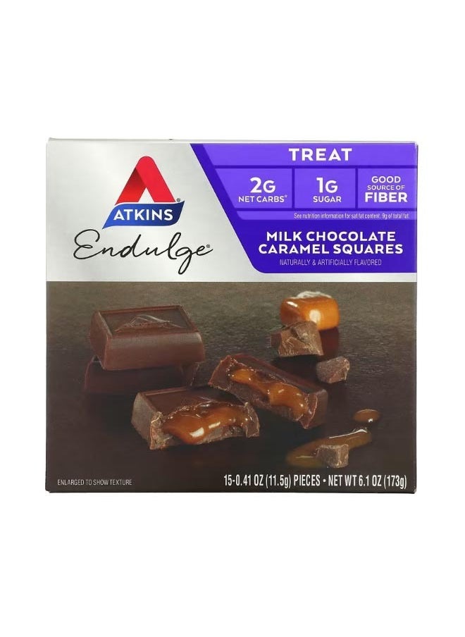 Treat Milk Chocolate Caramel Squares 15 Pieces 0.41 oz 11.5 g Each